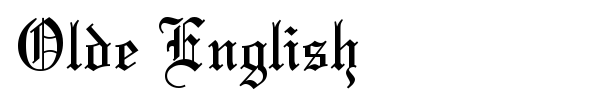 Olde English font
