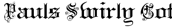 Pauls Swirly Gothic font