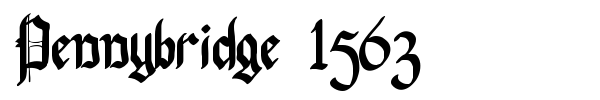 Pennybridge 1563 font