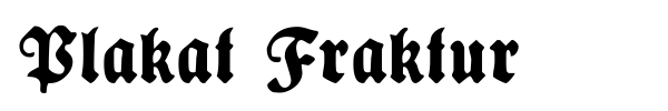 Plakat Fraktur font