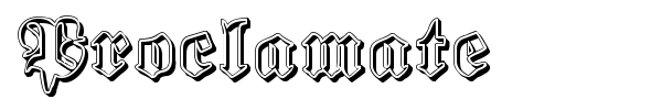 Proclamate font