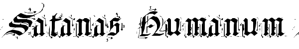 Satanas Humanum Salvator font