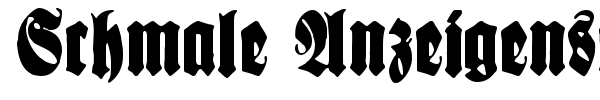 Schmale Anzeigenschrift font preview