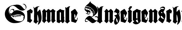 Schmale Anzeigenschrift font preview