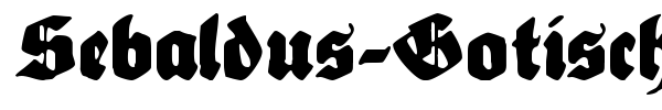 Sebaldus-Gotisch font