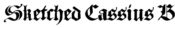 Sketched Cassius Broken font