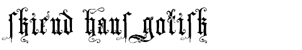 Skjend Hans Gotisk font