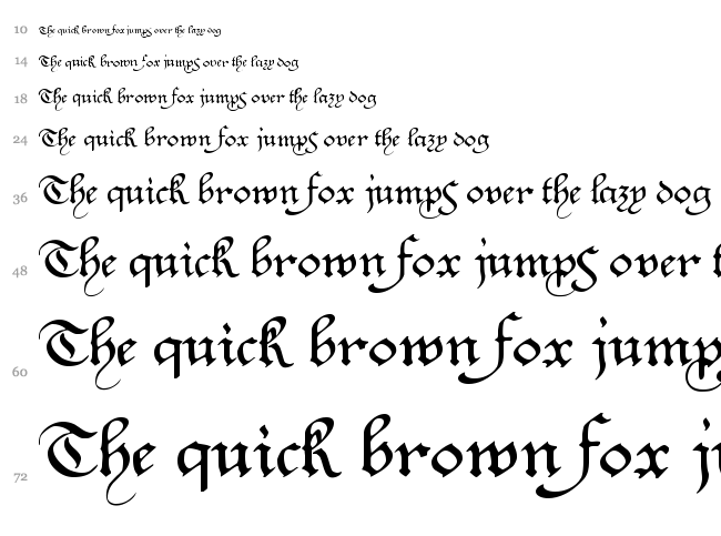Square Text font waterfall