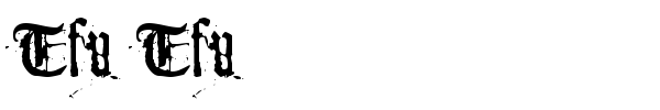 Tfu Tfu font