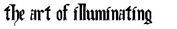 The Art of Illuminating font