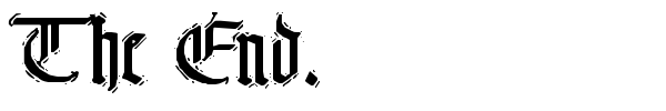 The End. font