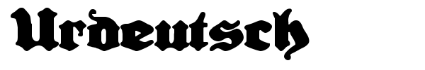 Urdeutsch font