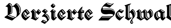 Verzierte Schwabacher font