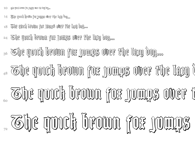 Westdelphia font waterfall