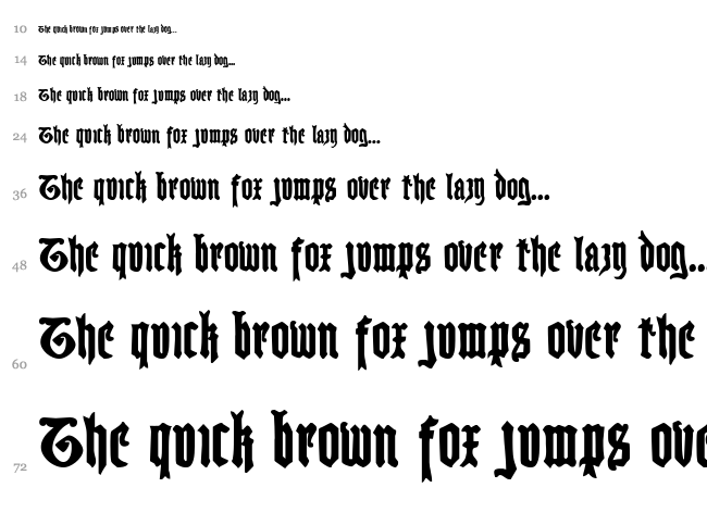 Westdelphia font waterfall