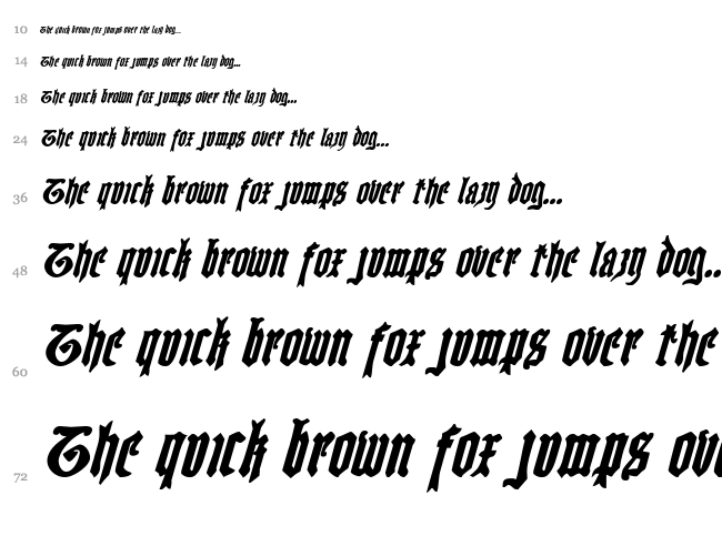 Westdelphia font waterfall