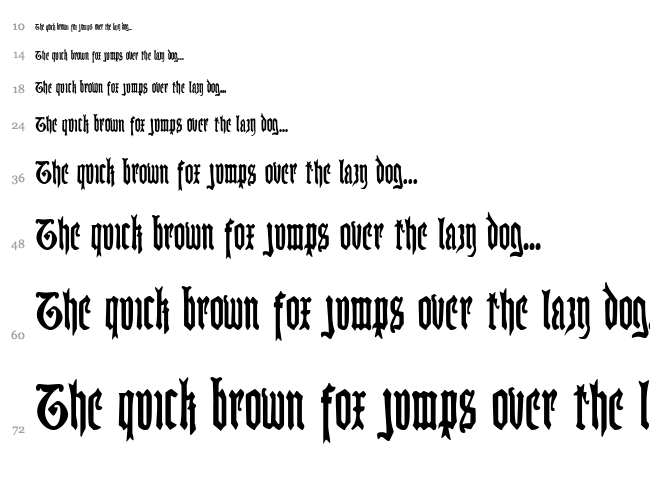 Westdelphia font waterfall
