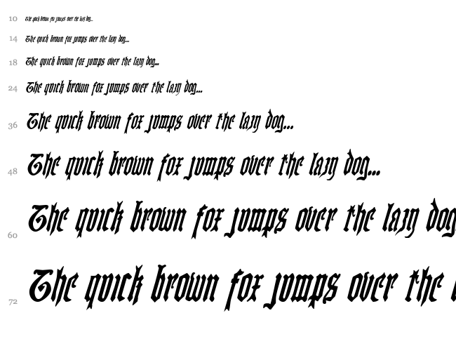 Westdelphia font waterfall
