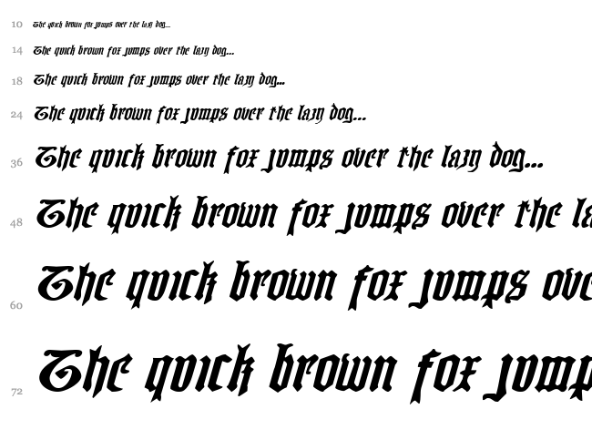 Westdelphia font waterfall