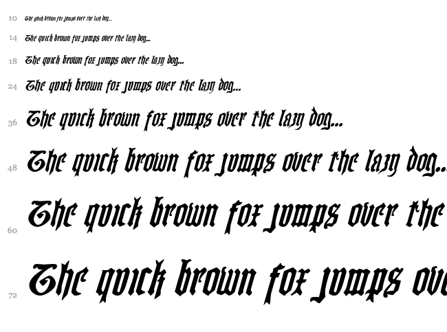 Westdelphia font waterfall