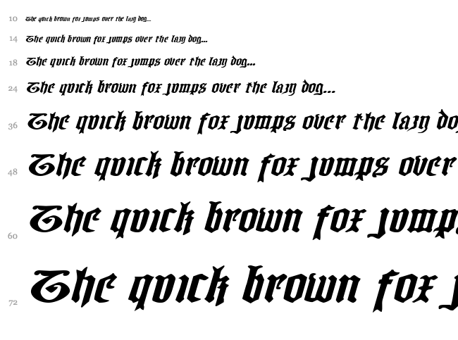 Westdelphia font waterfall