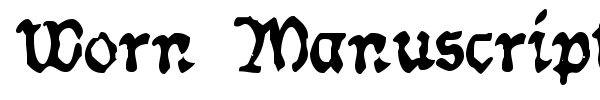 Worn Manuscript Rough font