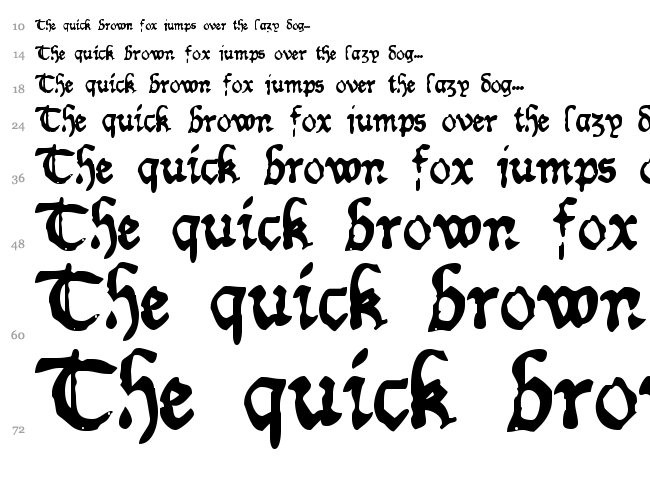 Worn Manuscript Rough font waterfall