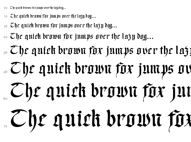 Written Frax font waterfall