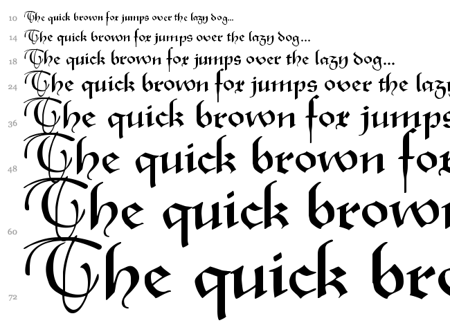 XmasTerpiece font waterfall