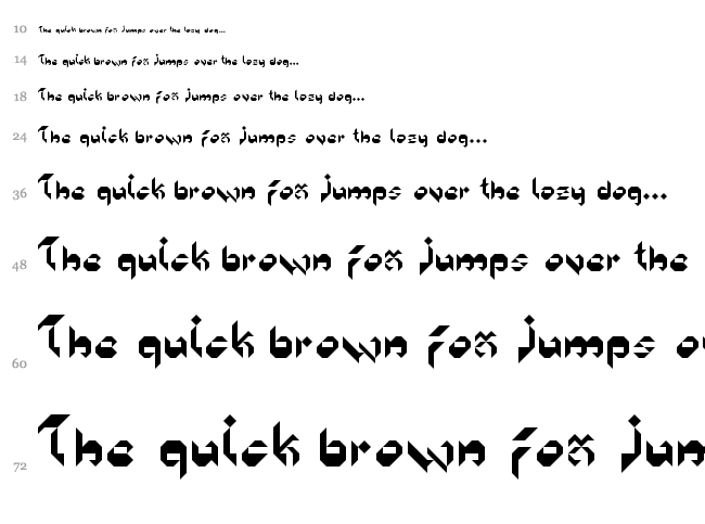 5 Kreeper font waterfall