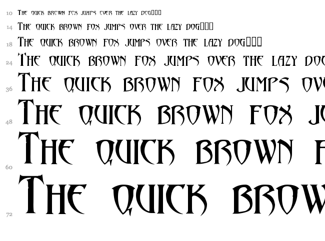 Abaddon font waterfall