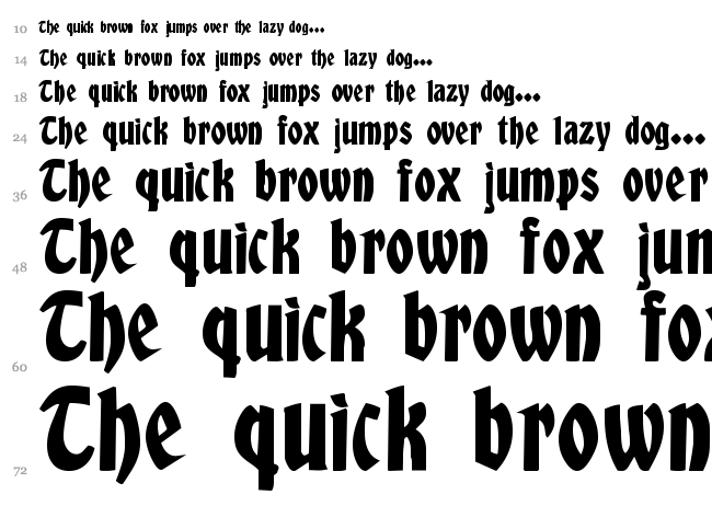 Albert Text font waterfall