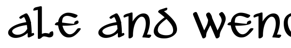 Ale and Wenches BB font preview