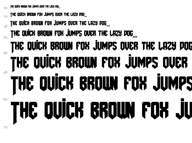 AmazDooM font waterfall