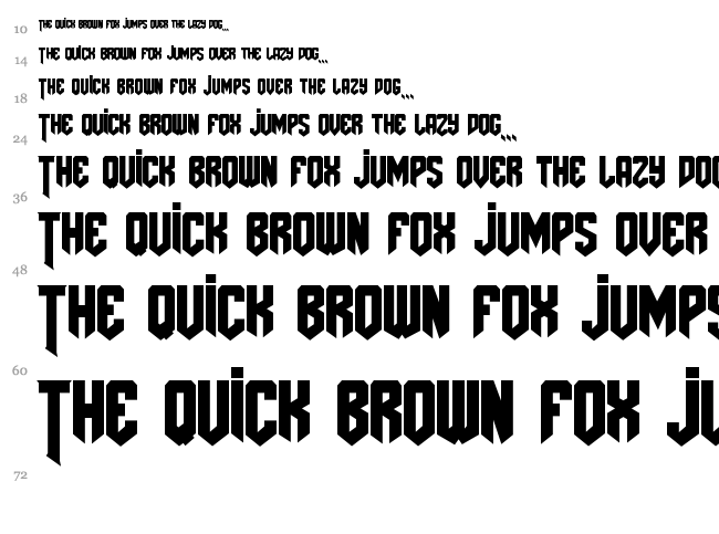 AmazDooM font waterfall