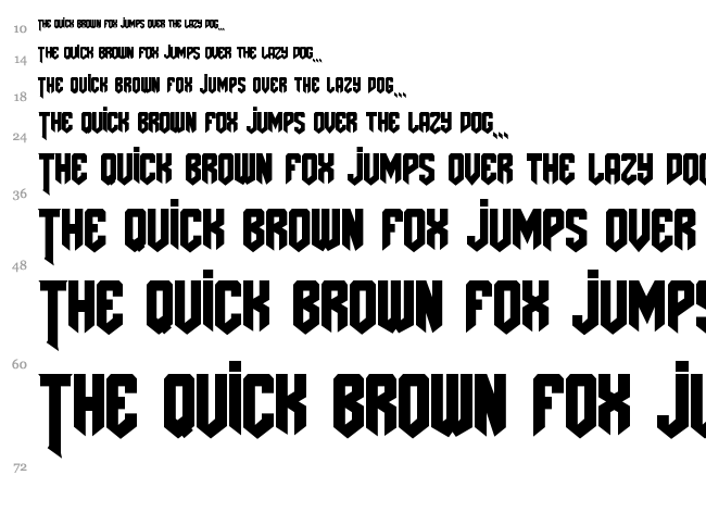 AmazDooM font waterfall