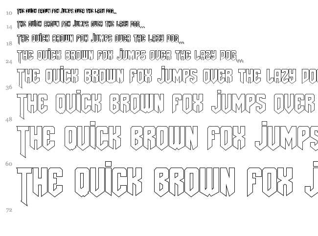 AmazDooM font waterfall