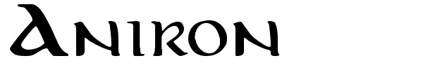Aniron font preview