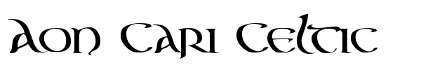 Aon Cari Celtic font