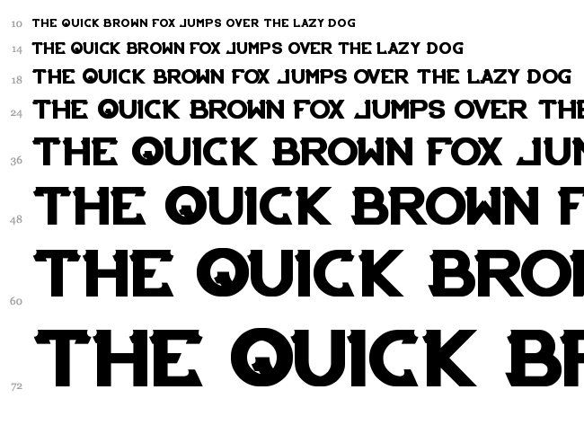 Arcade font waterfall
