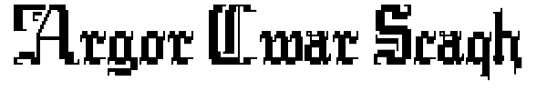 Argor Cwar Scaqh font