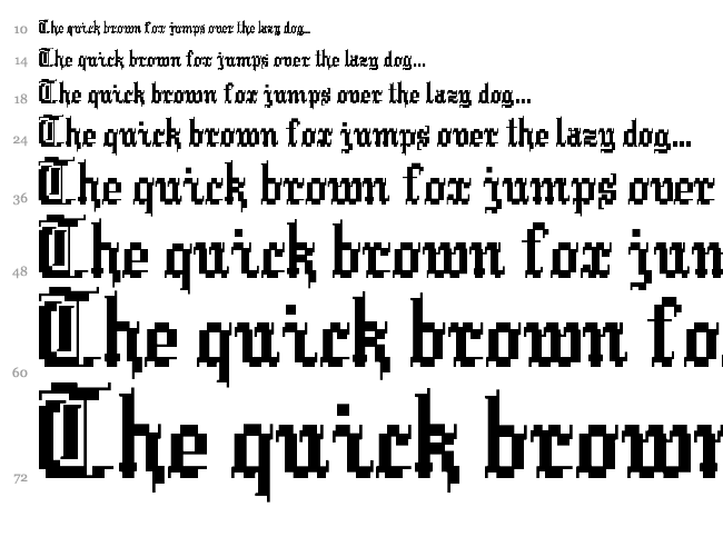 Argor Cwar Scaqh font waterfall
