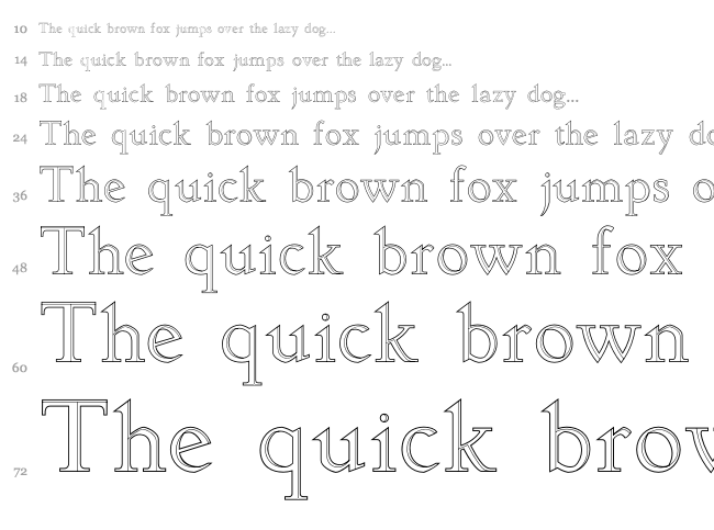 Arkwright font waterfall