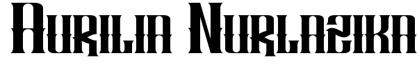 Aurilia Nurlazikana font