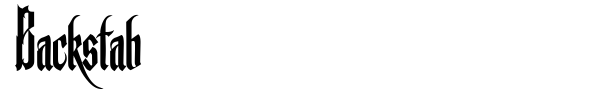 Backstab font
