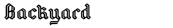 Backyard font