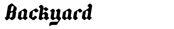 Backyard font preview