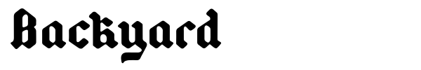 Backyard font preview