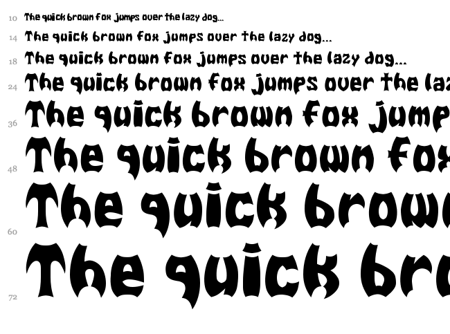Bat Men G font waterfall