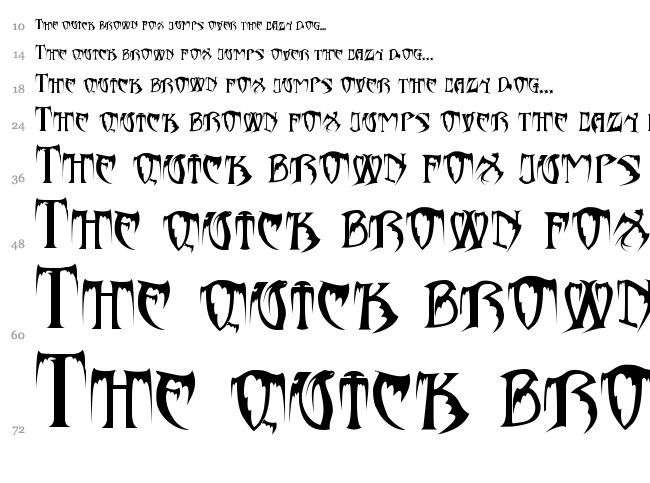 Bats & Dragons - Abaddon font waterfall